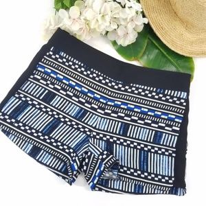 J.Crew Drapey Printed Shorts Blue Black 6